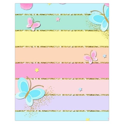 Pastel, Butterfly, Spring, Stripes, Drawstring Pouch (XL) from ArtsNow.com Front