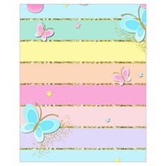 Pastel, Butterfly, Spring, Stripes, Drawstring Pouch (XL) from ArtsNow.com Back