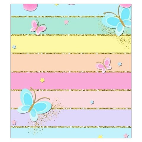 Pastel, Butterfly, Spring, Stripes, Drawstring Pouch (2XL) from ArtsNow.com Front