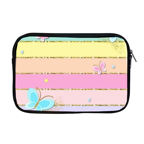 Pastel, Butterfly, Spring, Stripes, Apple MacBook Pro 17  Zipper Case from ArtsNow.com Front