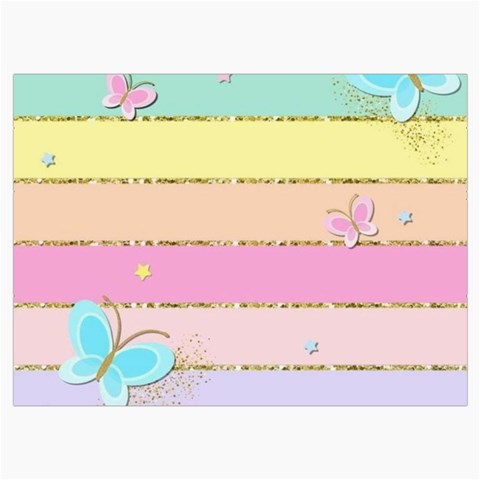 Pastel, Butterfly, Spring, Stripes, Roll Up Canvas Pencil Holder (L) from ArtsNow.com Front