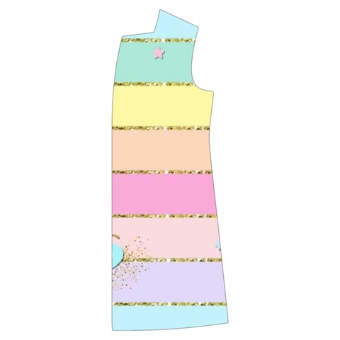 Pastel, Butterfly, Spring, Stripes, Kids  Long Sleeve Velvet Lounge Robe from ArtsNow.com Front Left