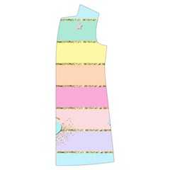 Pastel, Butterfly, Spring, Stripes, Kids  Long Sleeve Velvet Lounge Robe from ArtsNow.com Front Left