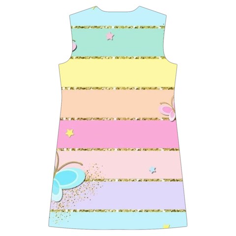 Pastel, Butterfly, Spring, Stripes, Kids  Long Sleeve Velvet Lounge Robe from ArtsNow.com Back