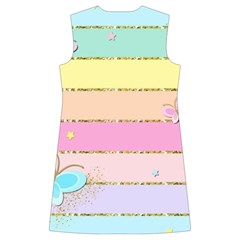 Pastel, Butterfly, Spring, Stripes, Kids  Long Sleeve Velvet Lounge Robe from ArtsNow.com Back