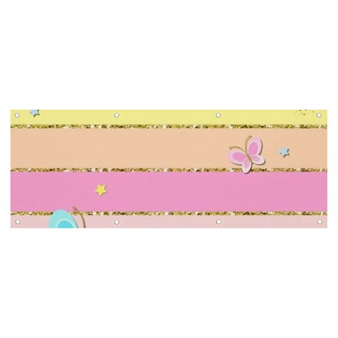 Pastel, Butterfly, Spring, Stripes, Banner and Sign 8  x 3  from ArtsNow.com Front