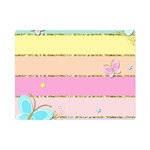 Pastel, Butterfly, Spring, Stripes, Premium Plush Fleece Blanket (Mini)