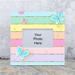 Pastel, Butterfly, Spring, Stripes, White Box Photo Frame 4  x 6 