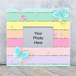 Pastel, Butterfly, Spring, Stripes, White Wall Photo Frame 5  x 7 