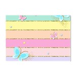 Pastel, Butterfly, Spring, Stripes, Crystal Sticker (A4)