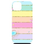 Pastel, Butterfly, Spring, Stripes, iPhone 14 Plus Black UV Print Case