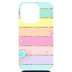 Pastel, Butterfly, Spring, Stripes, iPhone 14 Pro Black UV Print Case