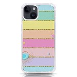 Pastel, Butterfly, Spring, Stripes, iPhone 14 TPU UV Print Case