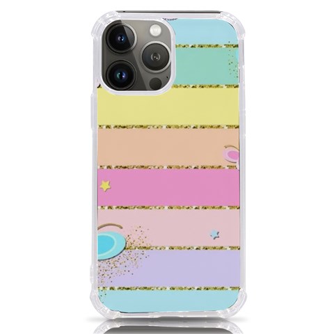 Pastel, Butterfly, Spring, Stripes, iPhone 13 Pro Max TPU UV Print Case from ArtsNow.com Front