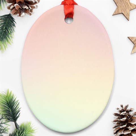 Rainbow Pastel, Purple, Gradient, Light, Led, Pink, Simple Ornament (Oval) from ArtsNow.com Front