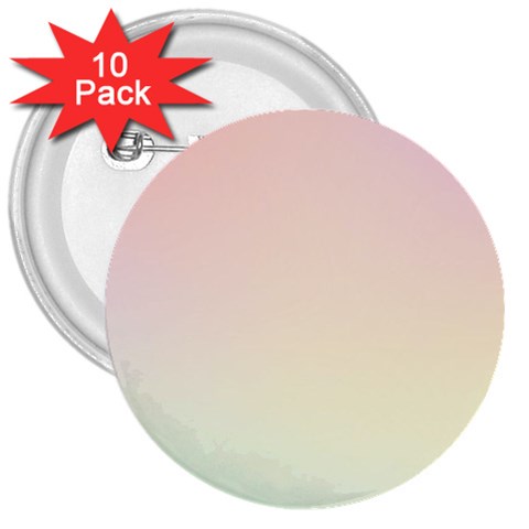 Rainbow Pastel, Purple, Gradient, Light, Led, Pink, Simple 3  Buttons (10 pack)  from ArtsNow.com Front