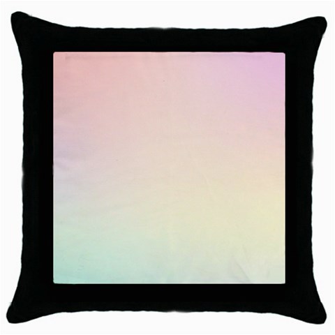 Rainbow Pastel, Purple, Gradient, Light, Led, Pink, Simple Throw Pillow Case (Black) from ArtsNow.com Front