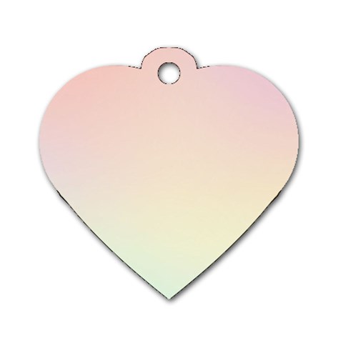 Rainbow Pastel, Purple, Gradient, Light, Led, Pink, Simple Dog Tag Heart (Two Sides) from ArtsNow.com Front