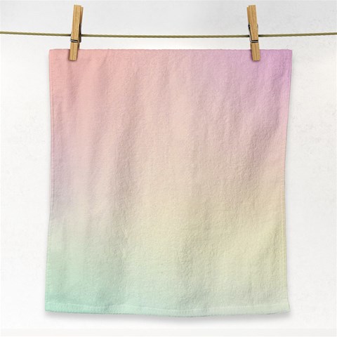 Rainbow Pastel, Purple, Gradient, Light, Led, Pink, Simple Face Towel from ArtsNow.com Front