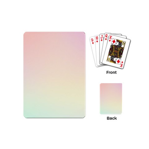 Rainbow Pastel, Purple, Gradient, Light, Led, Pink, Simple Playing Cards Single Design (Mini) from ArtsNow.com Back