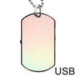 Rainbow Pastel, Purple, Gradient, Light, Led, Pink, Simple Dog Tag USB Flash (One Side)