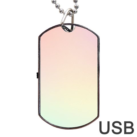 Rainbow Pastel, Purple, Gradient, Light, Led, Pink, Simple Dog Tag USB Flash (Two Sides) from ArtsNow.com Front