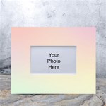 Rainbow Pastel, Purple, Gradient, Light, Led, Pink, Simple White Tabletop Photo Frame 4 x6 