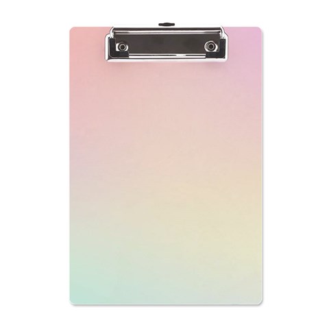 Rainbow Pastel, Purple, Gradient, Light, Led, Pink, Simple A5 Acrylic Clipboard from ArtsNow.com Front