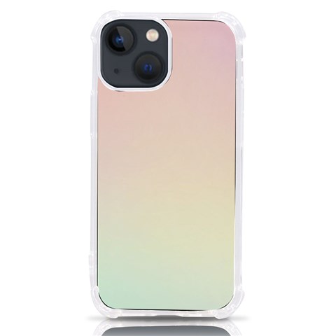 Rainbow Pastel, Purple, Gradient, Light, Led, Pink, Simple iPhone 13 mini TPU UV Print Case from ArtsNow.com Front