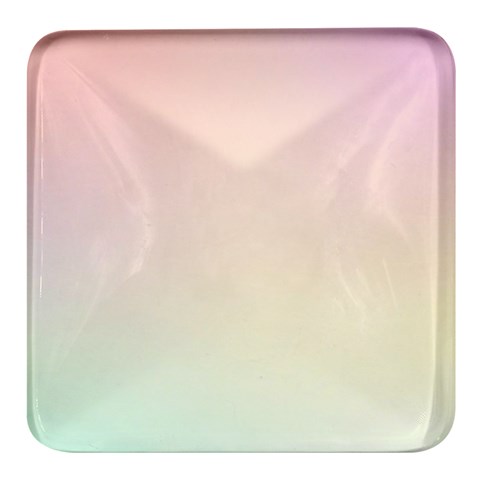 Rainbow Pastel, Purple, Gradient, Light, Led, Pink, Simple Square Glass Fridge Magnet (4 pack) from ArtsNow.com Front