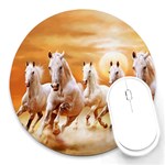 Seven Horses, Sun Round Mousepad