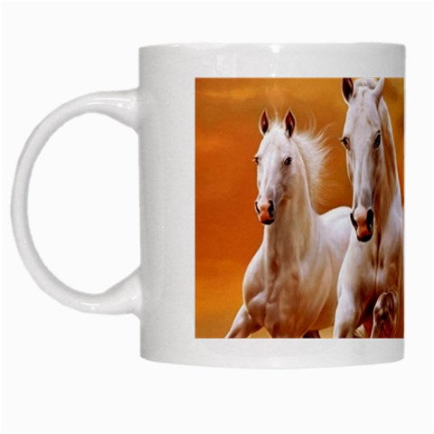 Seven Horses, Sun White Mug from ArtsNow.com Left