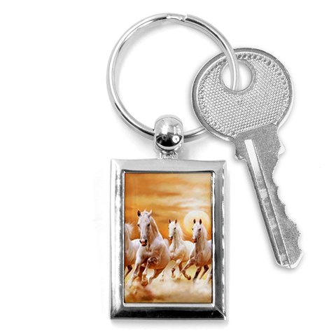 Seven Horses, Sun Key Chain (Rectangle) from ArtsNow.com Front