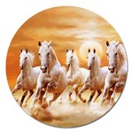 Seven Horses, Sun Magnet 5  (Round)