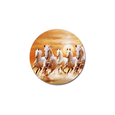 Seven Horses, Sun Golf Ball Marker from ArtsNow.com Front