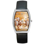 Seven Horses, Sun Barrel Style Metal Watch