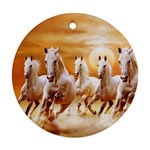 Seven Horses, Sun Round Ornament (Two Sides)