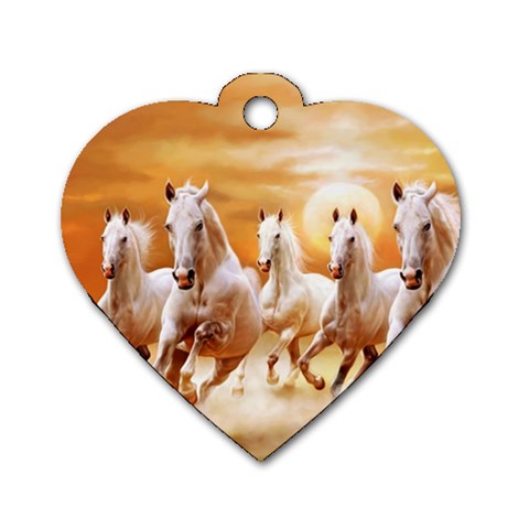 Seven Horses, Sun Dog Tag Heart (One Side) from ArtsNow.com Front