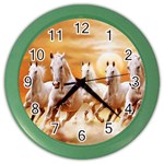 Seven Horses, Sun Color Wall Clock