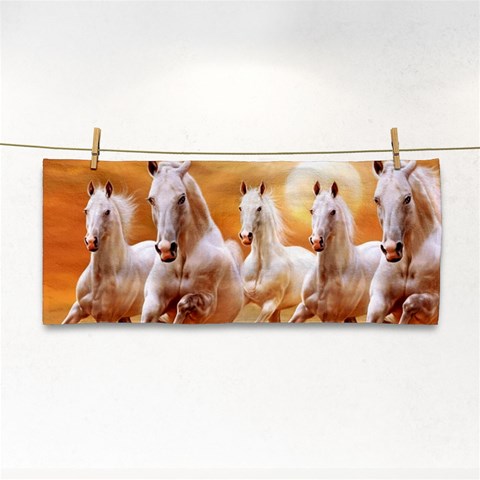 Seven Horses, Sun Hand Towel from ArtsNow.com Front