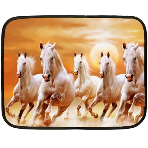 Seven Horses, Sun Two Sides Fleece Blanket (Mini) from ArtsNow.com 35 x27  Blanket Front