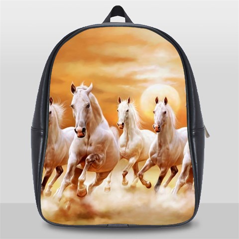 Seven Horses, Sun School Bag (Large) from ArtsNow.com Front