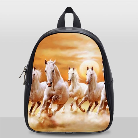 Seven Horses, Sun School Bag (Small) from ArtsNow.com Front