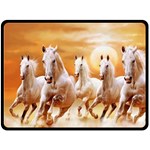 Seven Horses, Sun Fleece Blanket (Large)