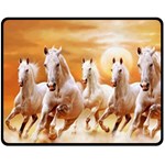 Seven Horses, Sun Fleece Blanket (Medium)