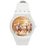 Seven Horses, Sun Round Plastic Sport Watch (M)