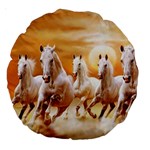 Seven Horses, Sun Large 18  Premium Round Cushions