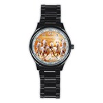 Seven Horses, Sun Stainless Steel Round Watch