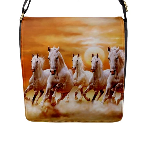 Seven Horses, Sun Flap Closure Messenger Bag (L) from ArtsNow.com Front