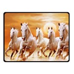 Seven Horses, Sun Two Sides Fleece Blanket (Small)